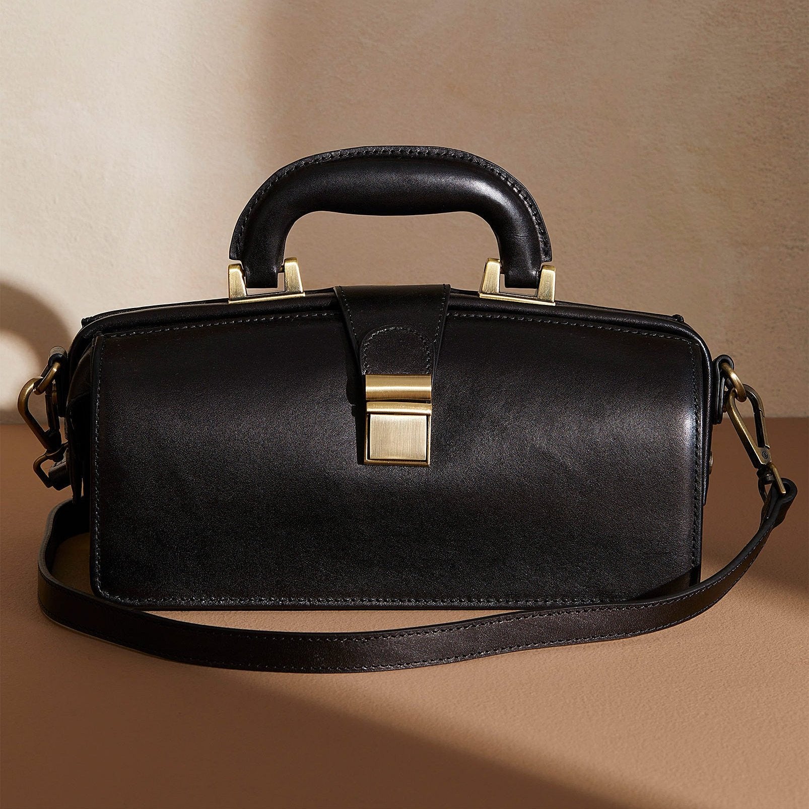 Apex Framed Satchel - Black