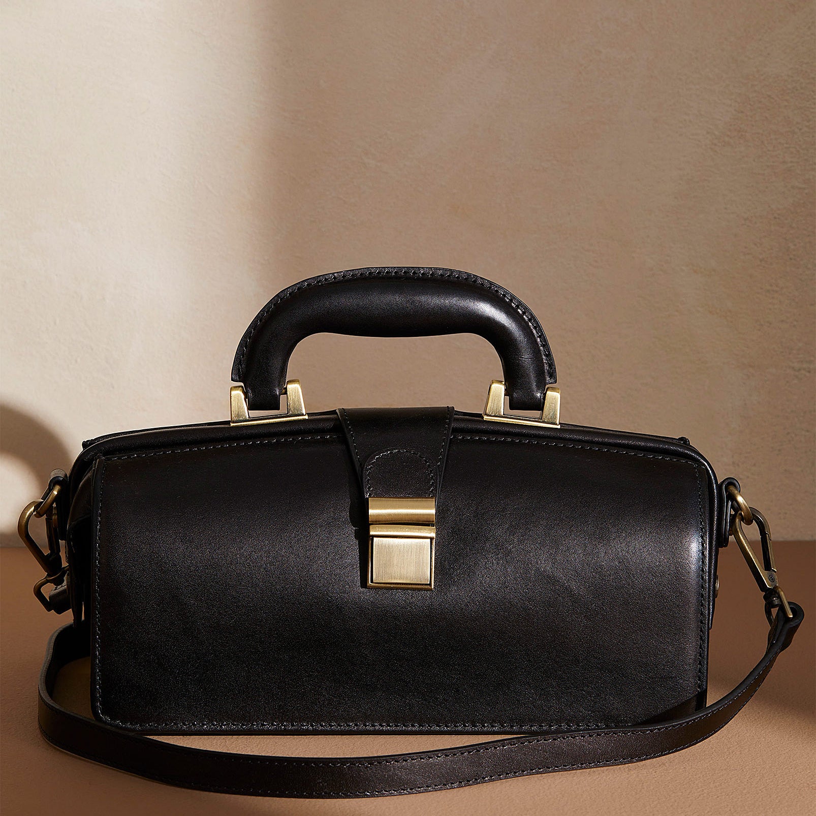 Apex Framed Satchel - Black