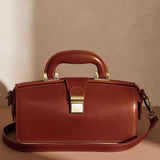 Apex Framed Satchel - Chestnut