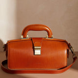 Apex Framed Satchel - Tan