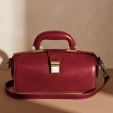 Apex Framed Satchel - Bordeaux