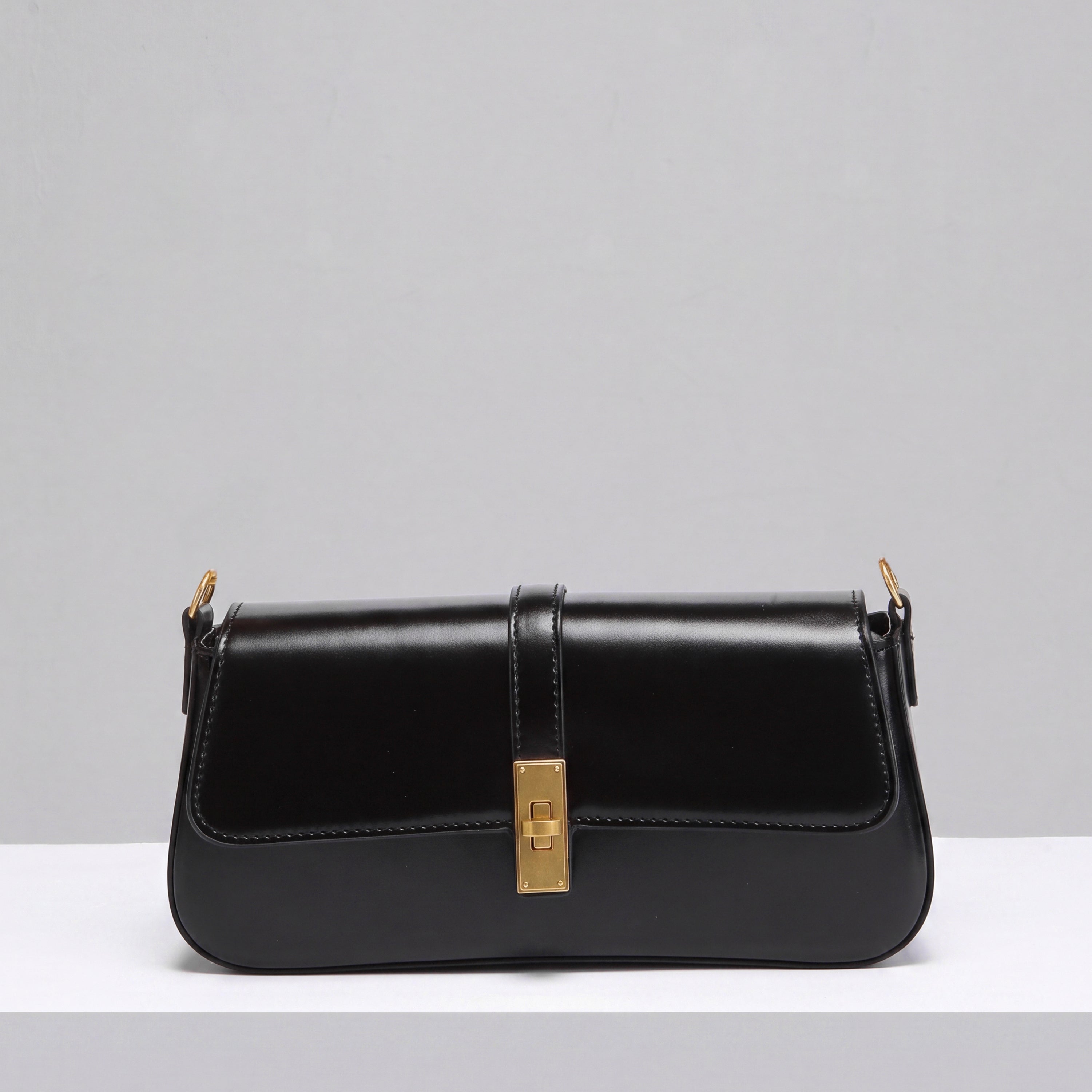 Aura Clutch Crossbody - Black