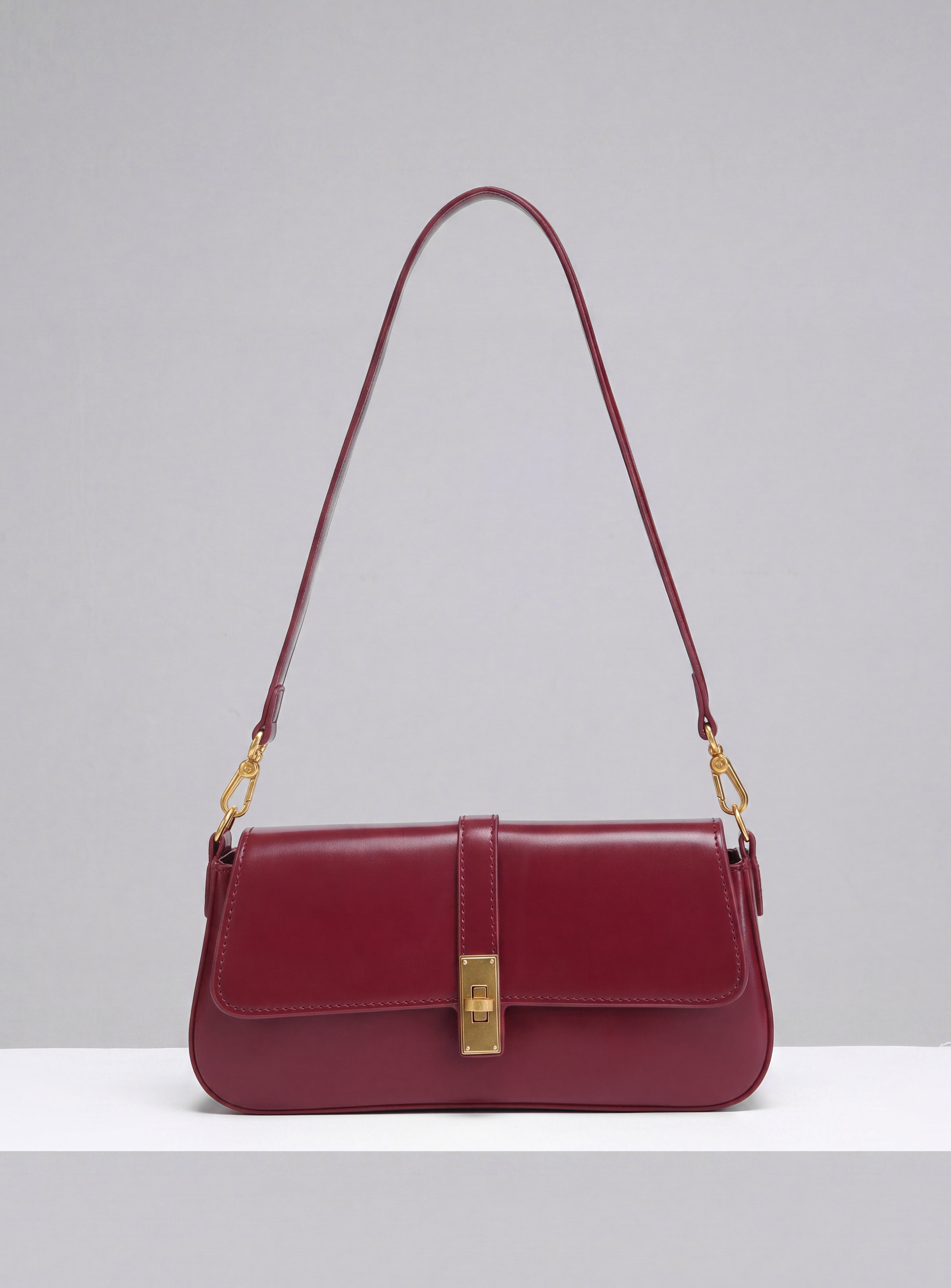 Aura Clutch Crossbody - Bordeaux