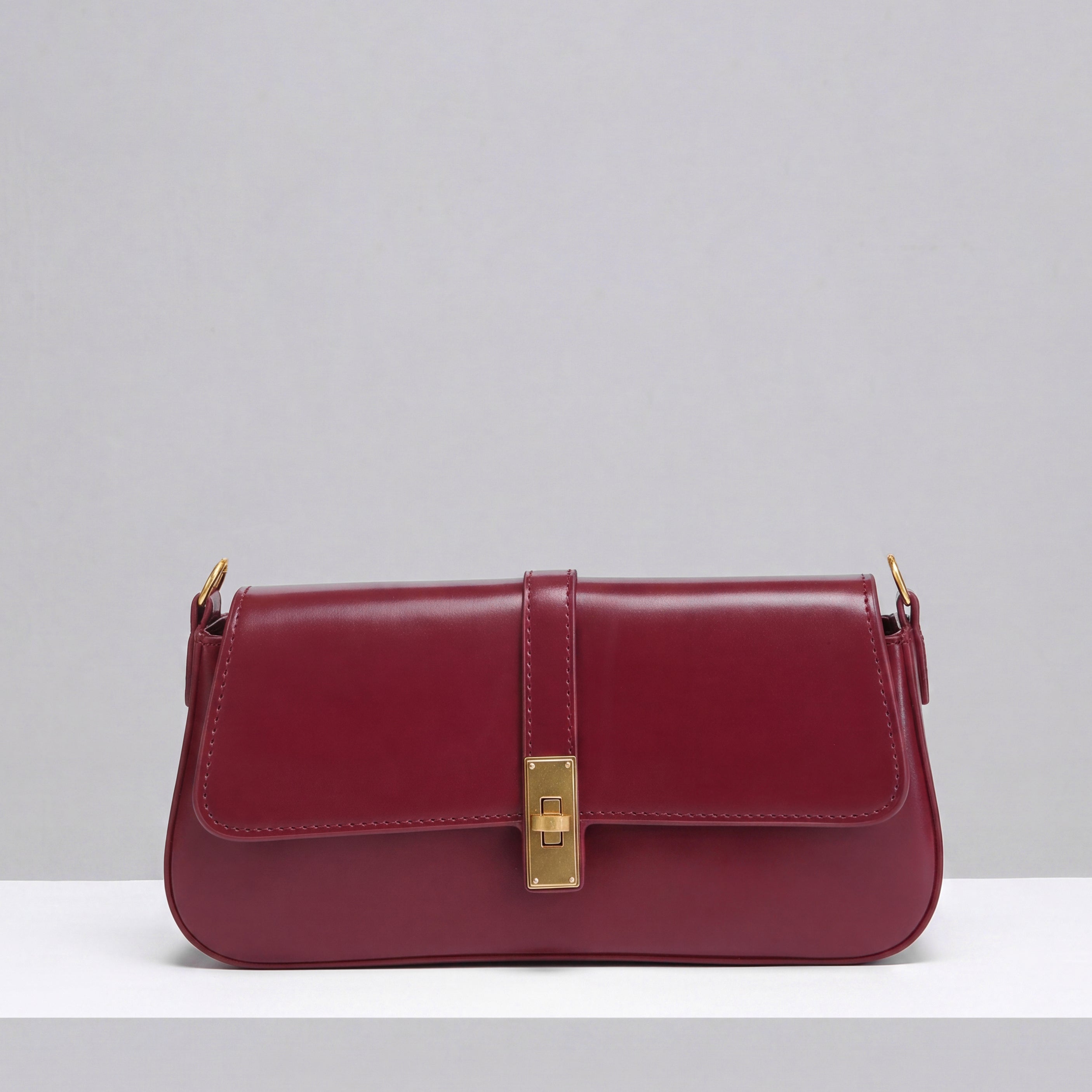 Aura Clutch Crossbody - Bordeaux