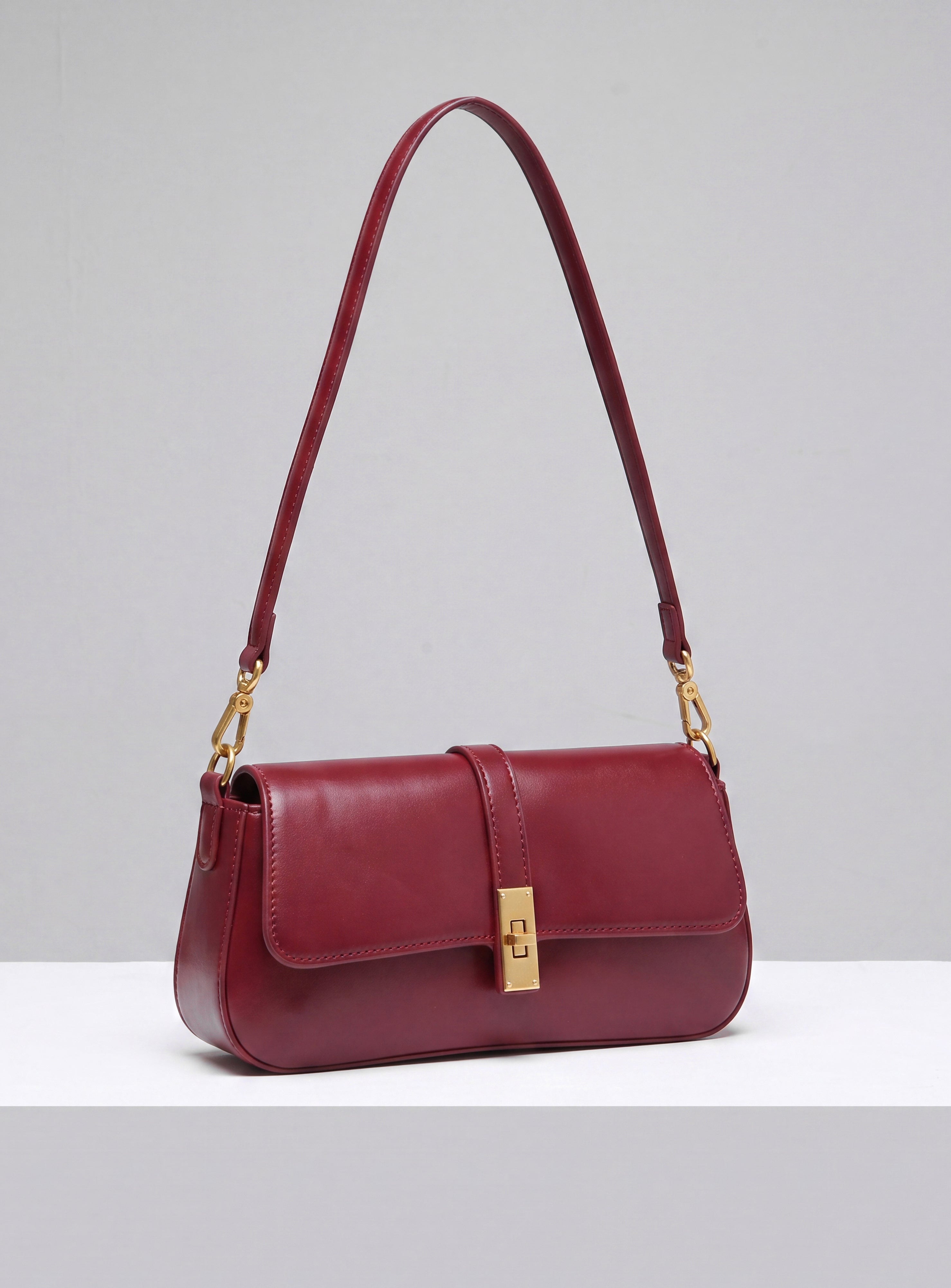 Aura Clutch Crossbody - Bordeaux