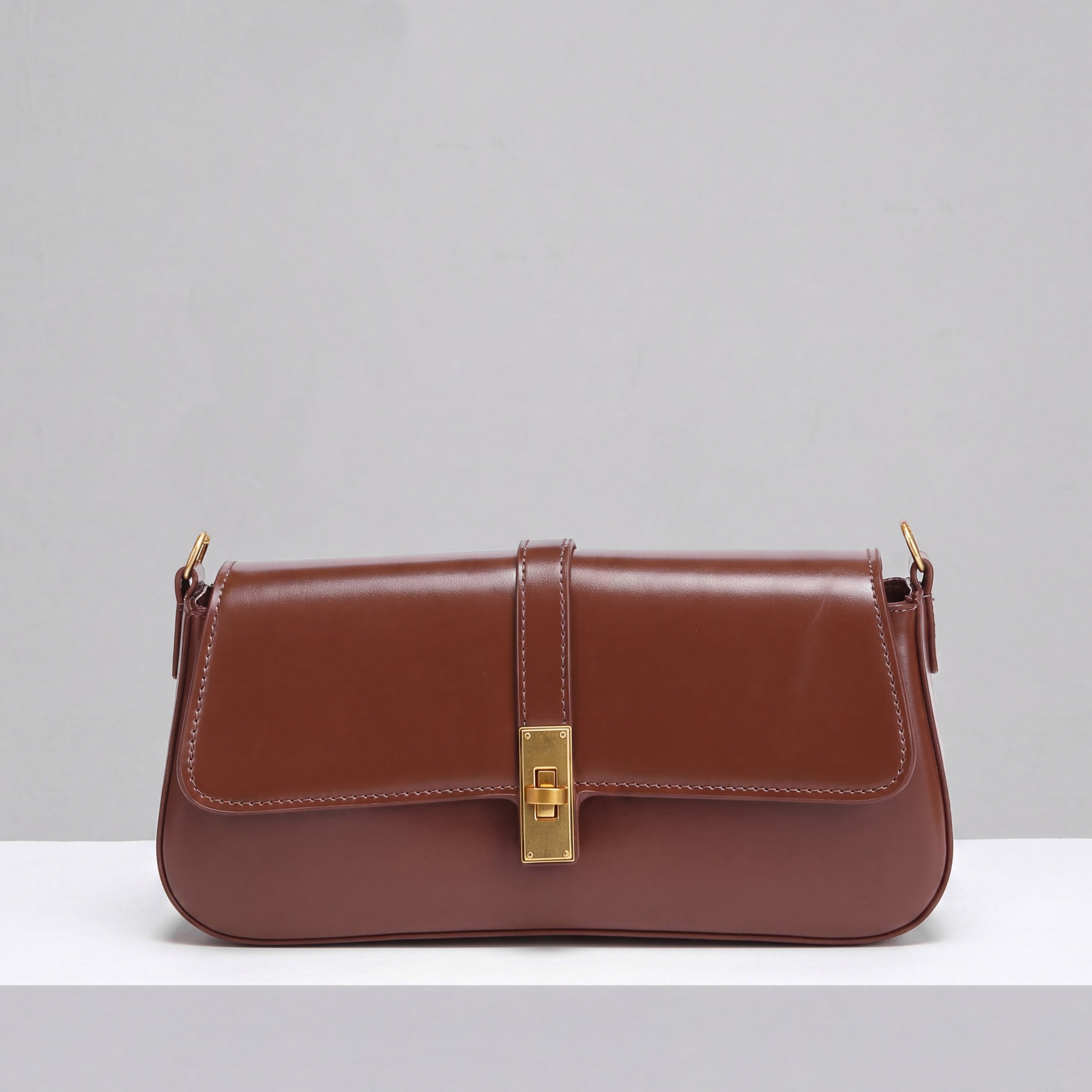 Aura Clutch Crossbody - Chestnut