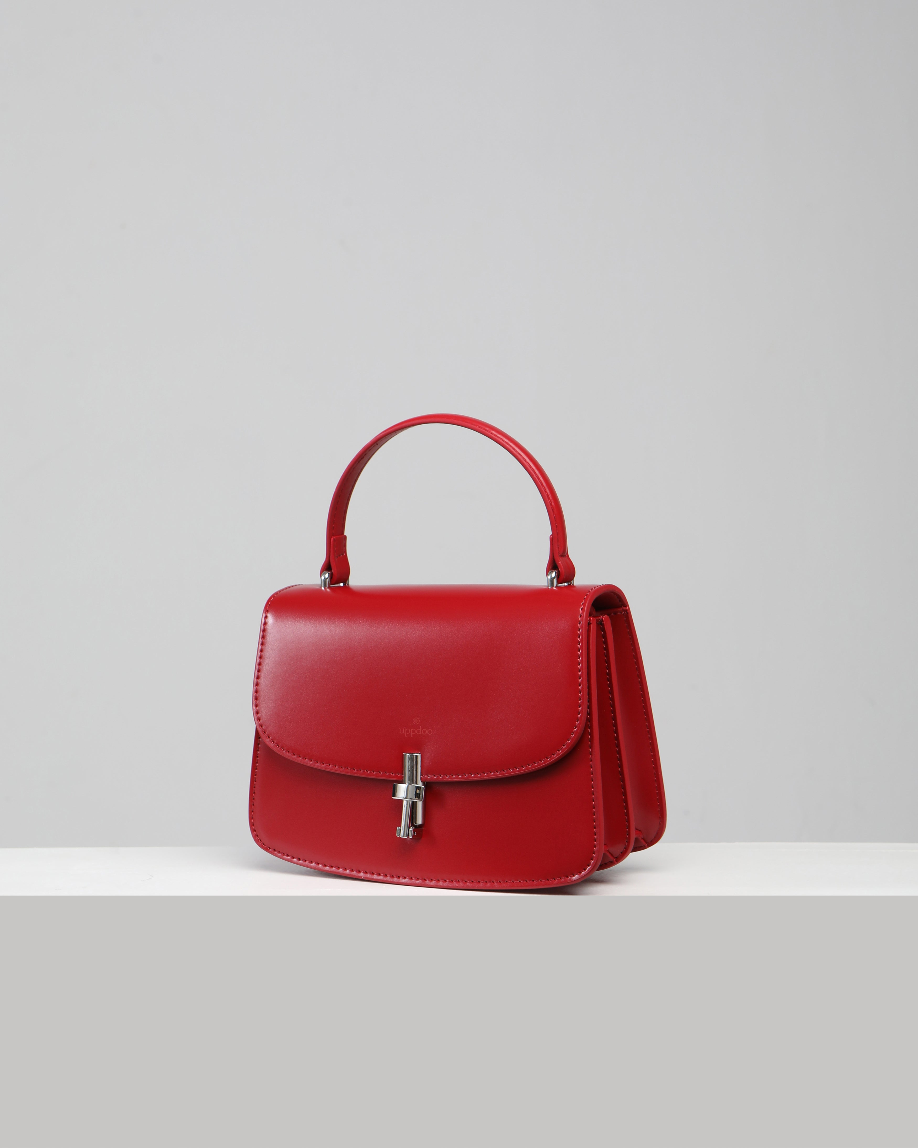 Aura Top-handle Satchel - Ruby