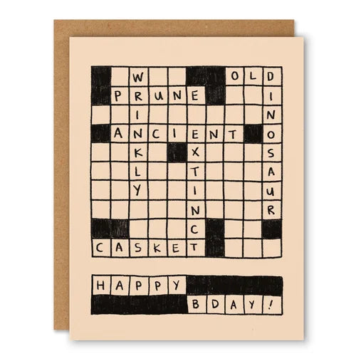 Birthday Crossword Card