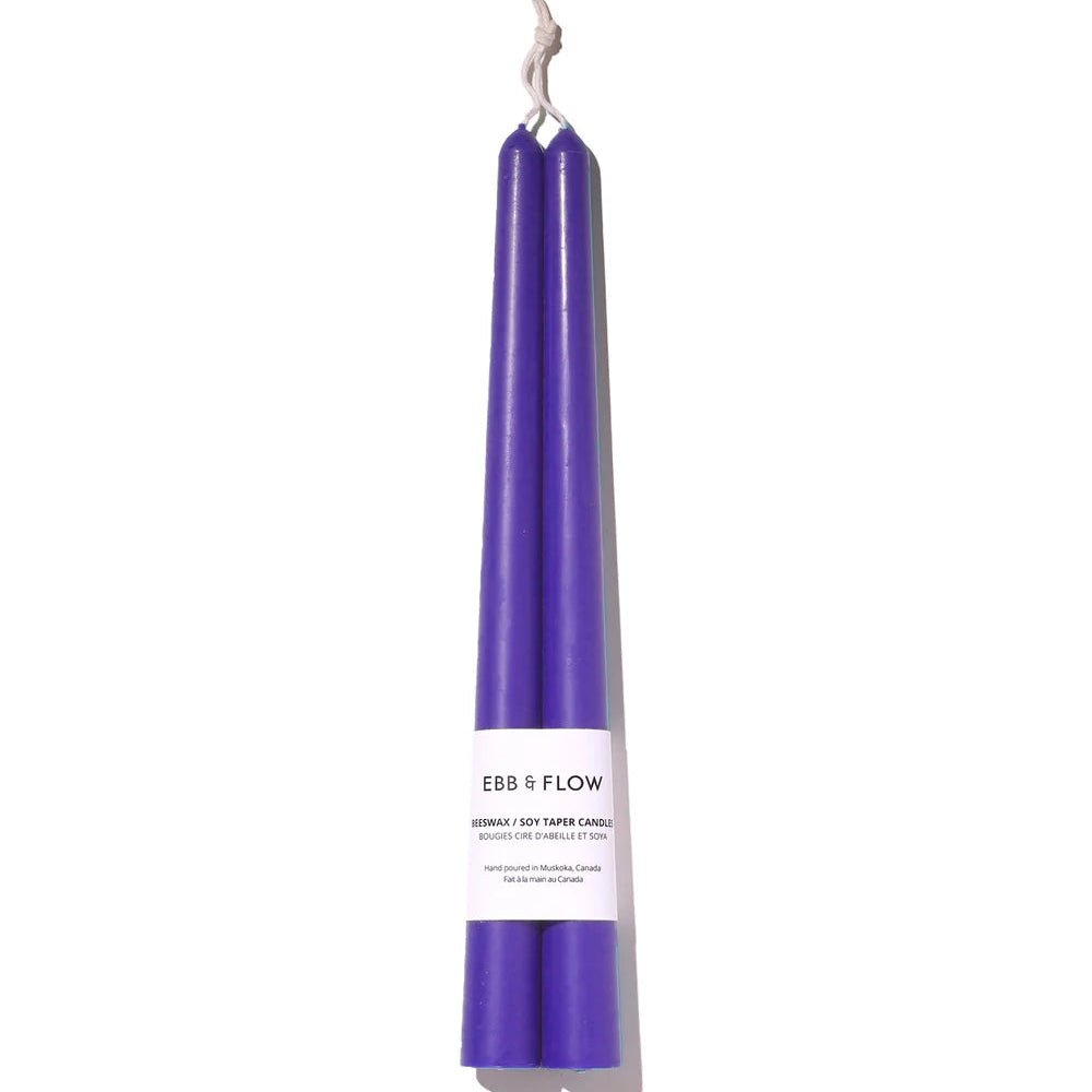 Beeswax/Soy Taper Candle - Royal Blue