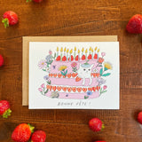 Birthday Cat Cake Card