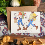 Birthday Mushroom Picking Card