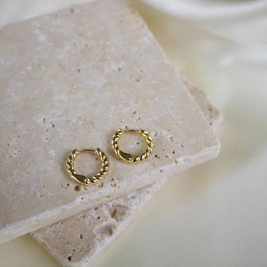 Elanor Twisted Hoop Earrings