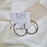 Kara Textured Hoop Earrings