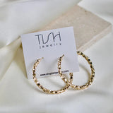 Kara Textured Hoop Earrings