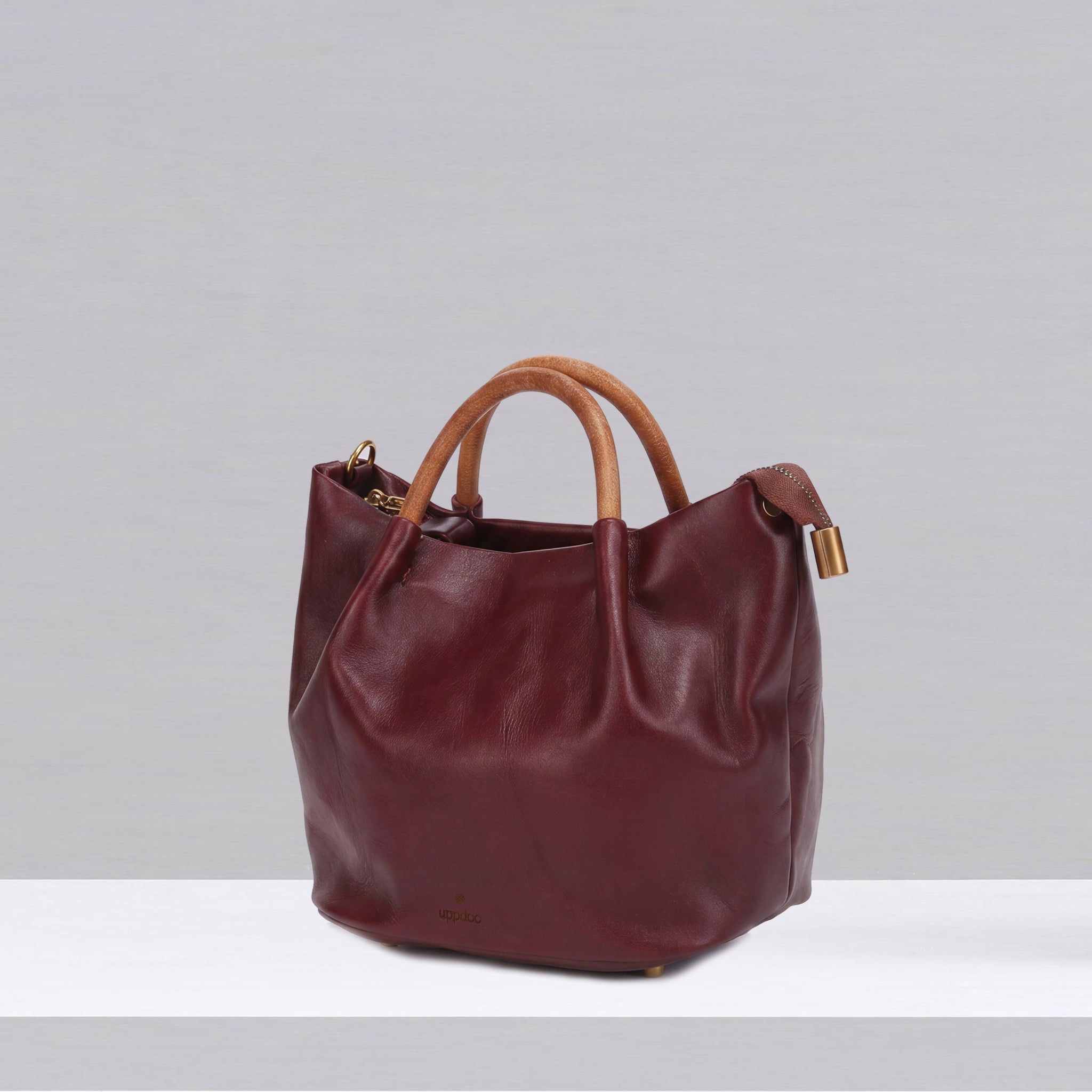 Cabas Slouchy Tote - Oxblood