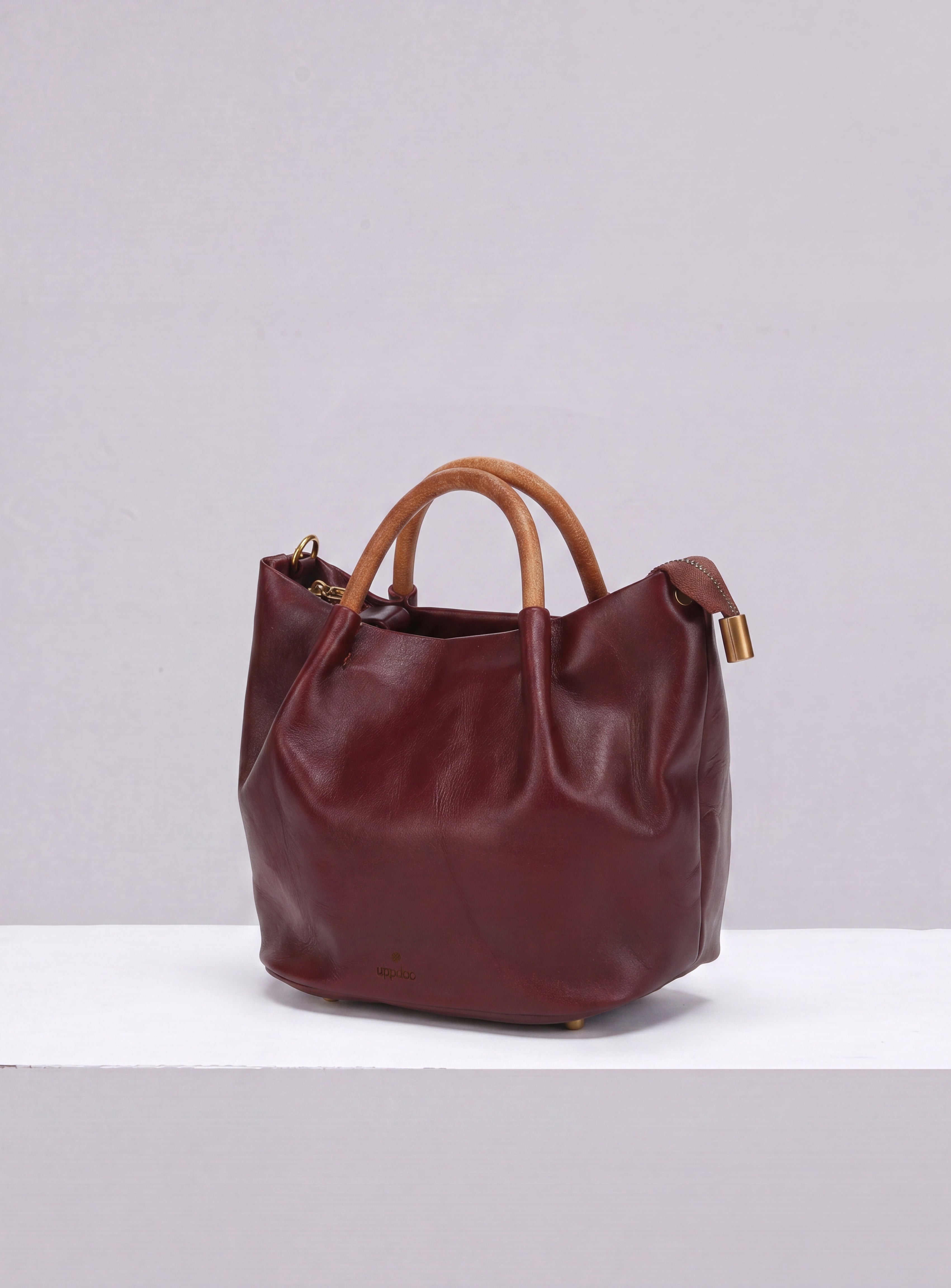 Cabas Slouchy Tote - Oxblood