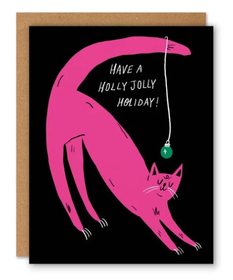 Holly Jolly Kitty Card