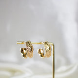 Mara Textured Hoop Earrings