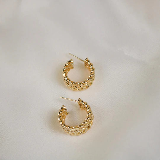 Staci Braided Hoops Earrings