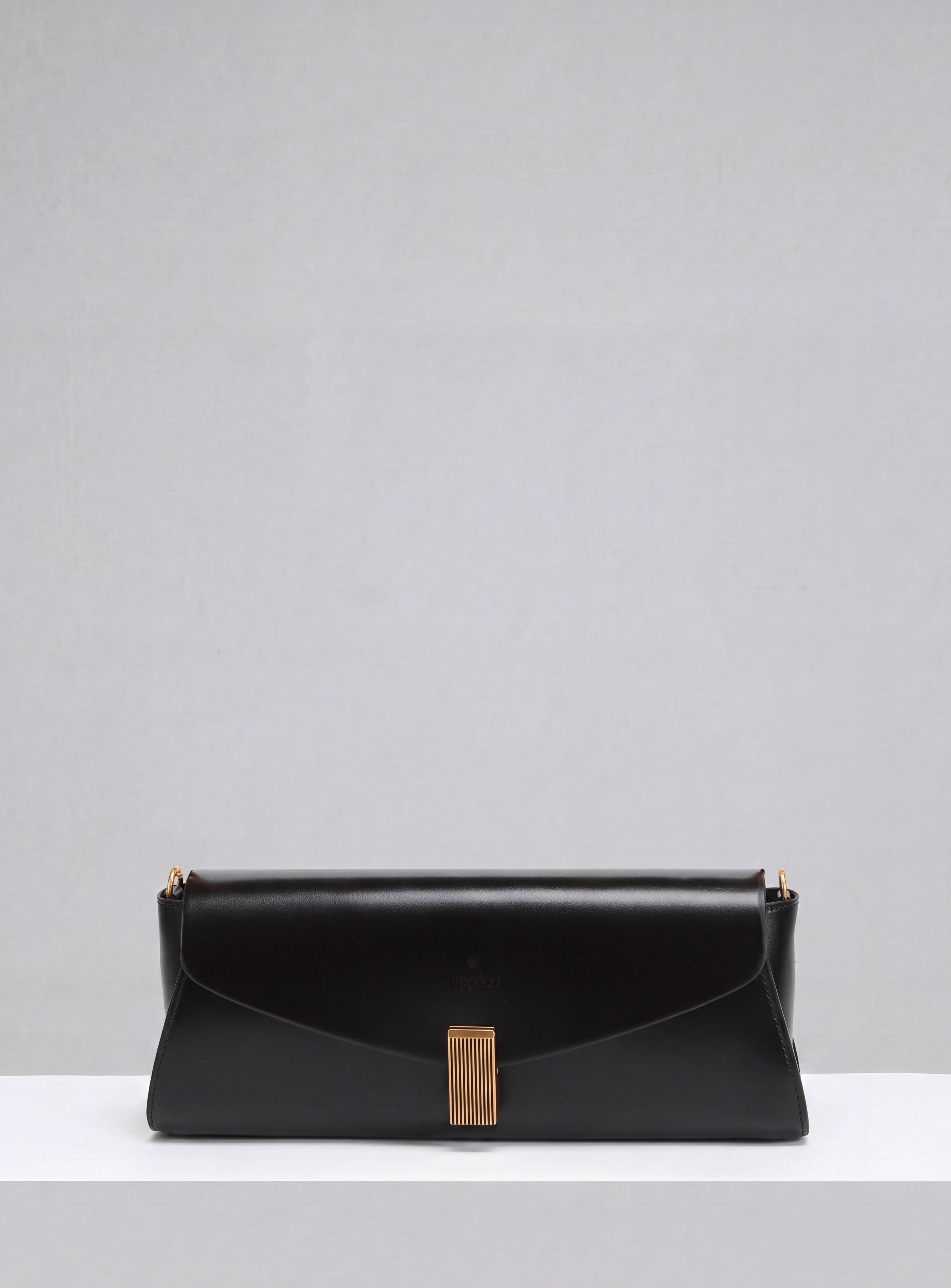 Deco Baguette Satchel - Black