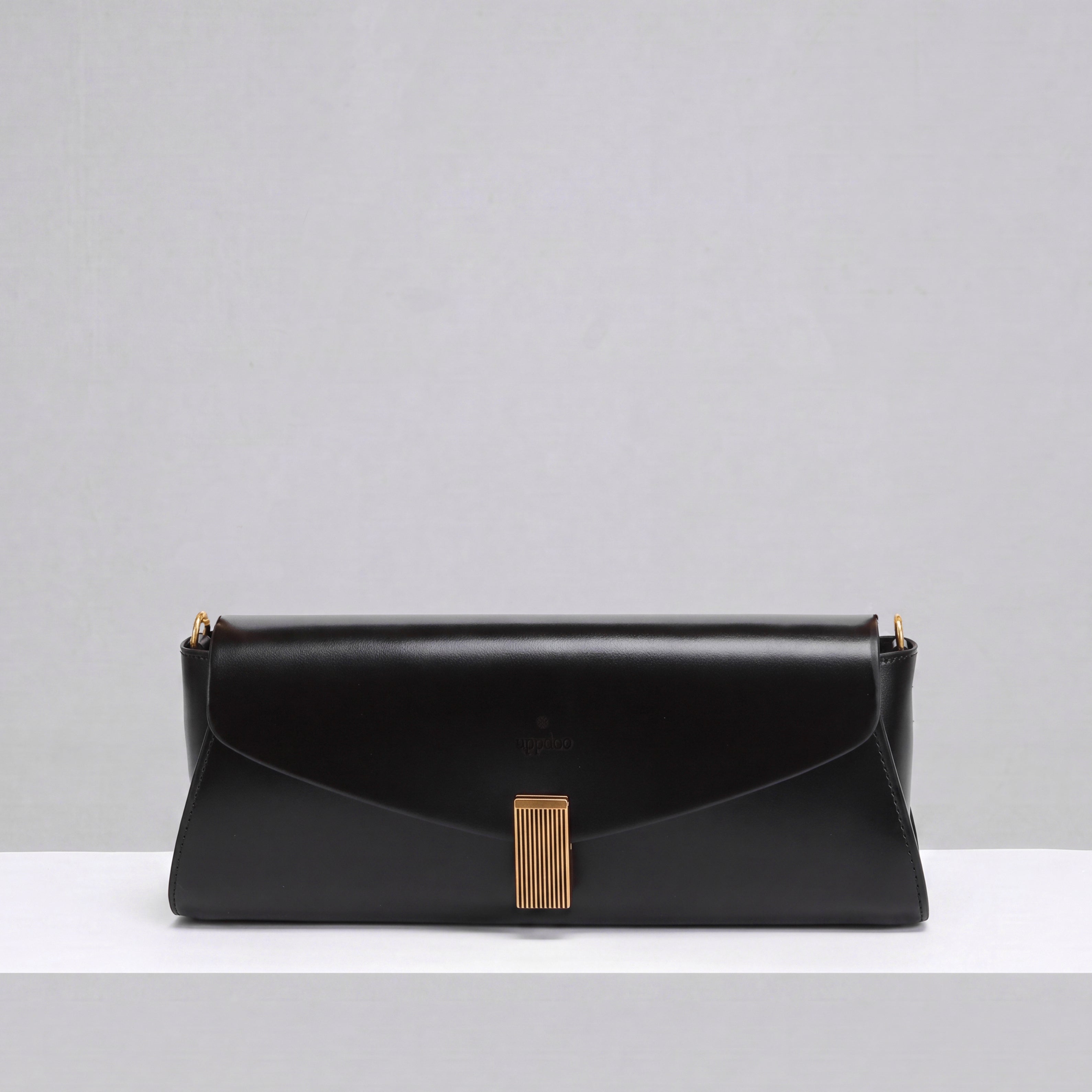 Deco Baguette Satchel - Black