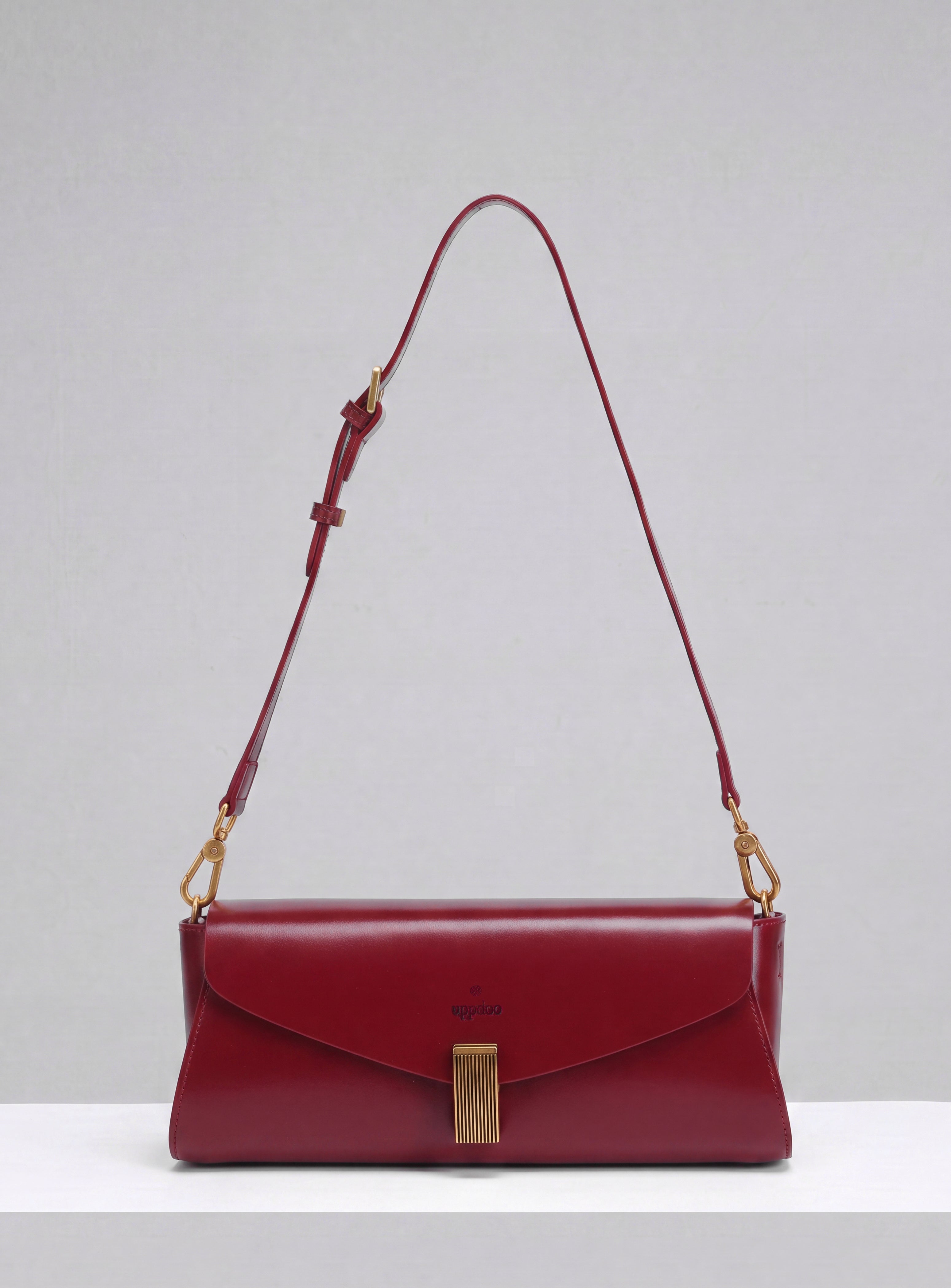 Deco Baguette Satchel - Bordeaux