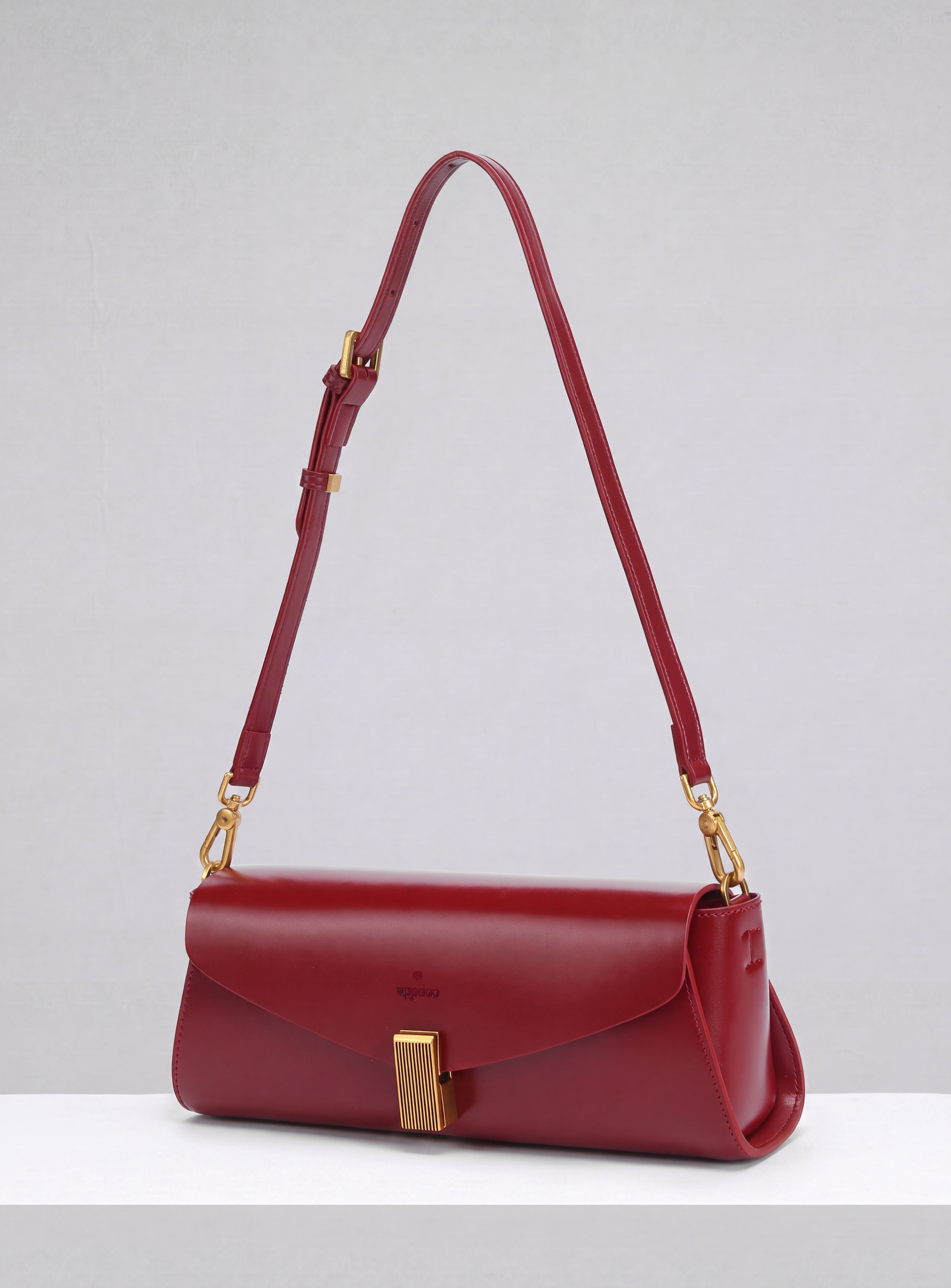 Deco Baguette Satchel - Bordeaux