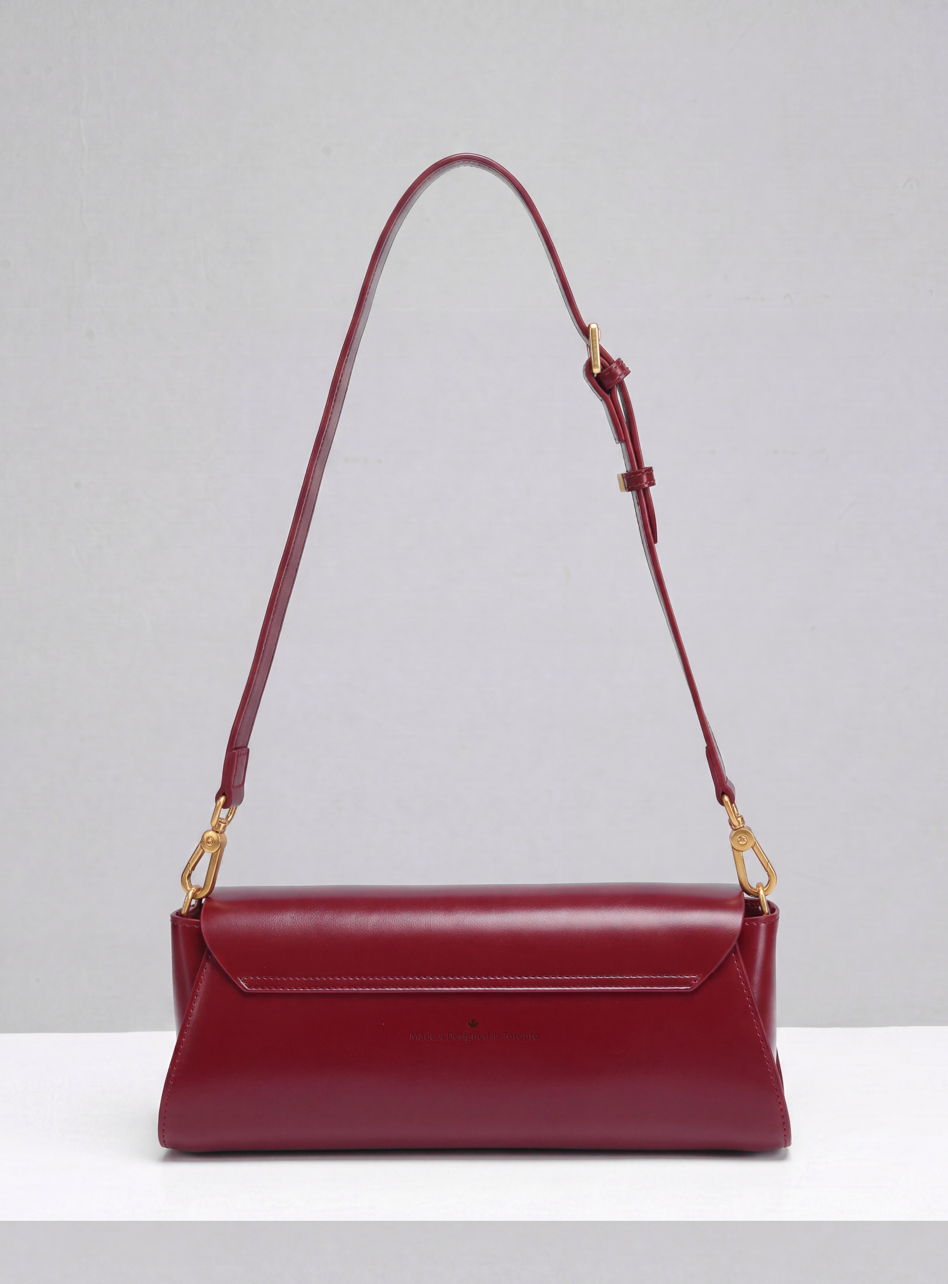 Deco Baguette Satchel - Bordeaux