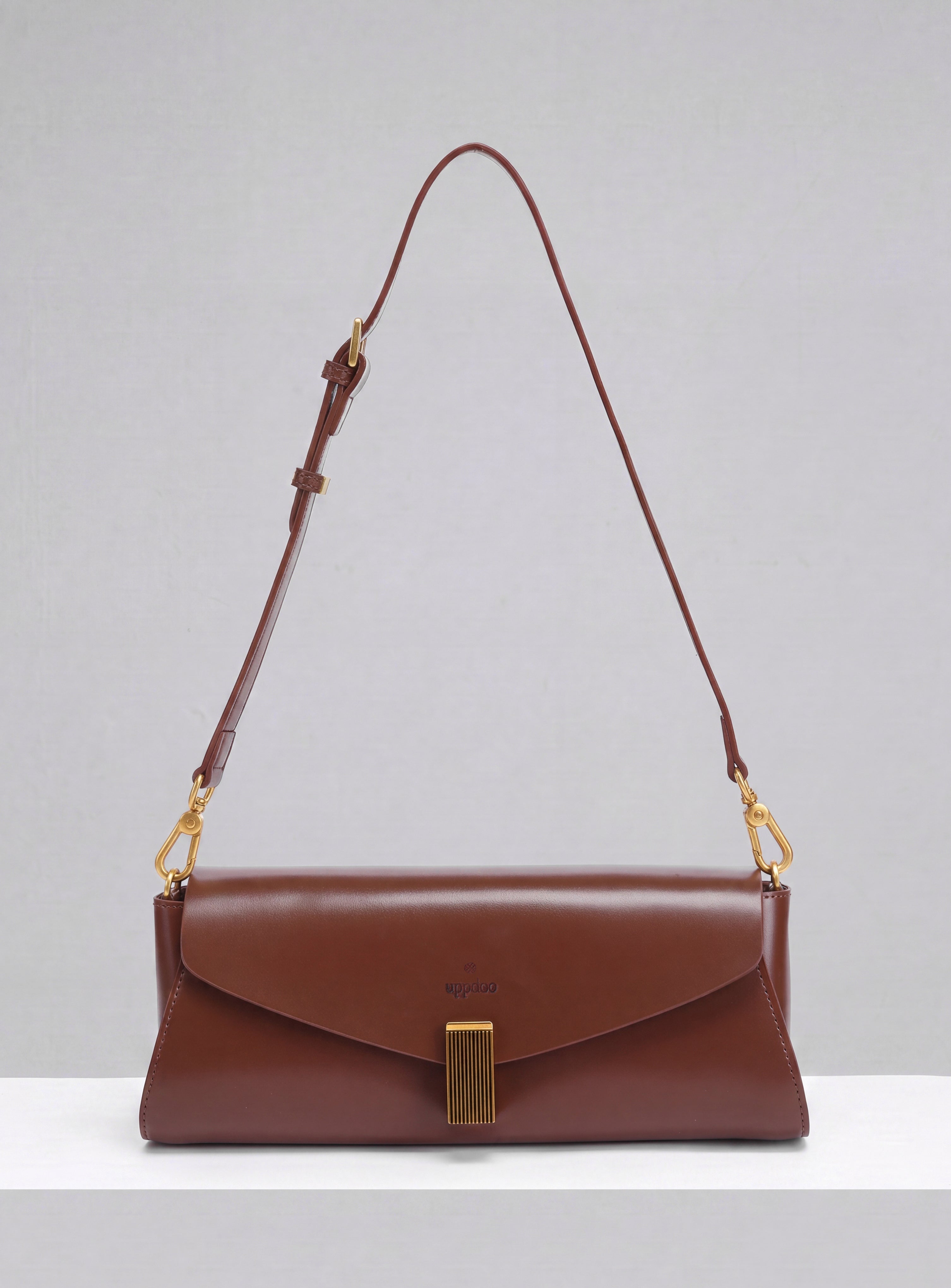 Deco Baguette Satchel - Chestnut