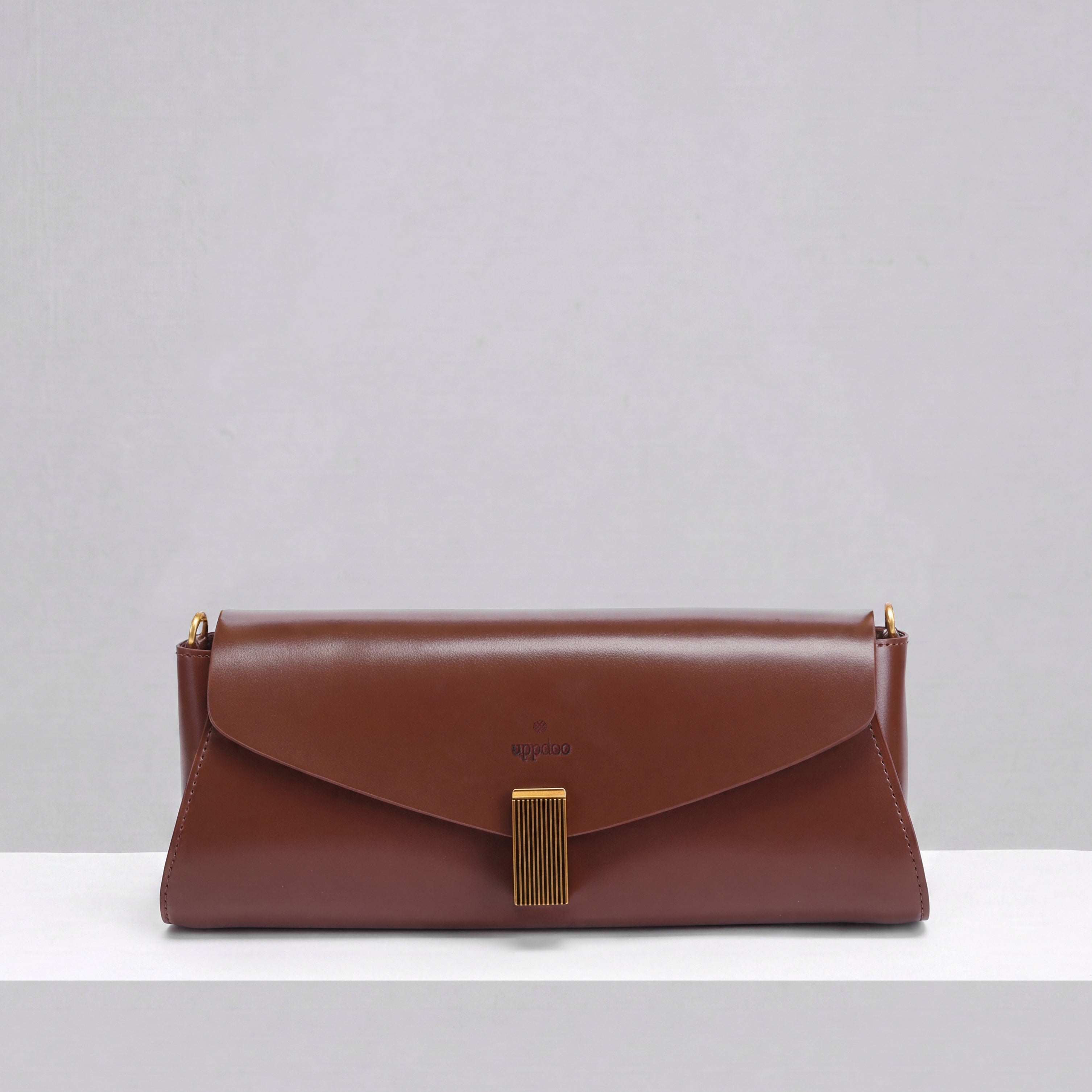 Deco Baguette Satchel - Chestnut