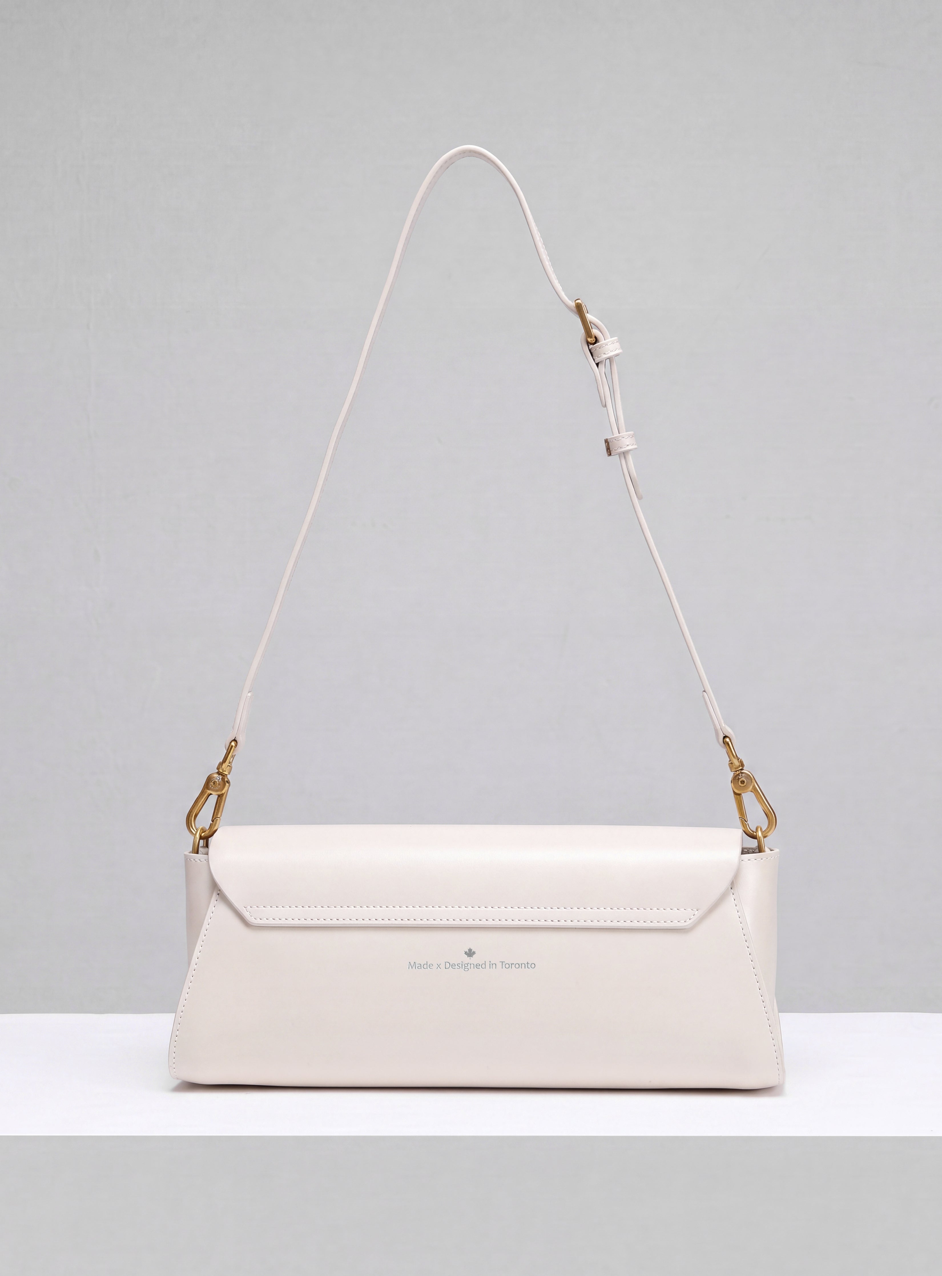 Deco Baguette Satchel - Ivory