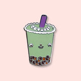 Matcha Bubble Tea Enamel Pin