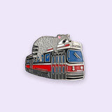 Racoon & Streetcar Enamel Pin