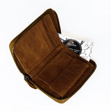 'Explore' Zip Round Verticle Bi-fold Wallet