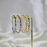 Kara Textured Hoop Earrings