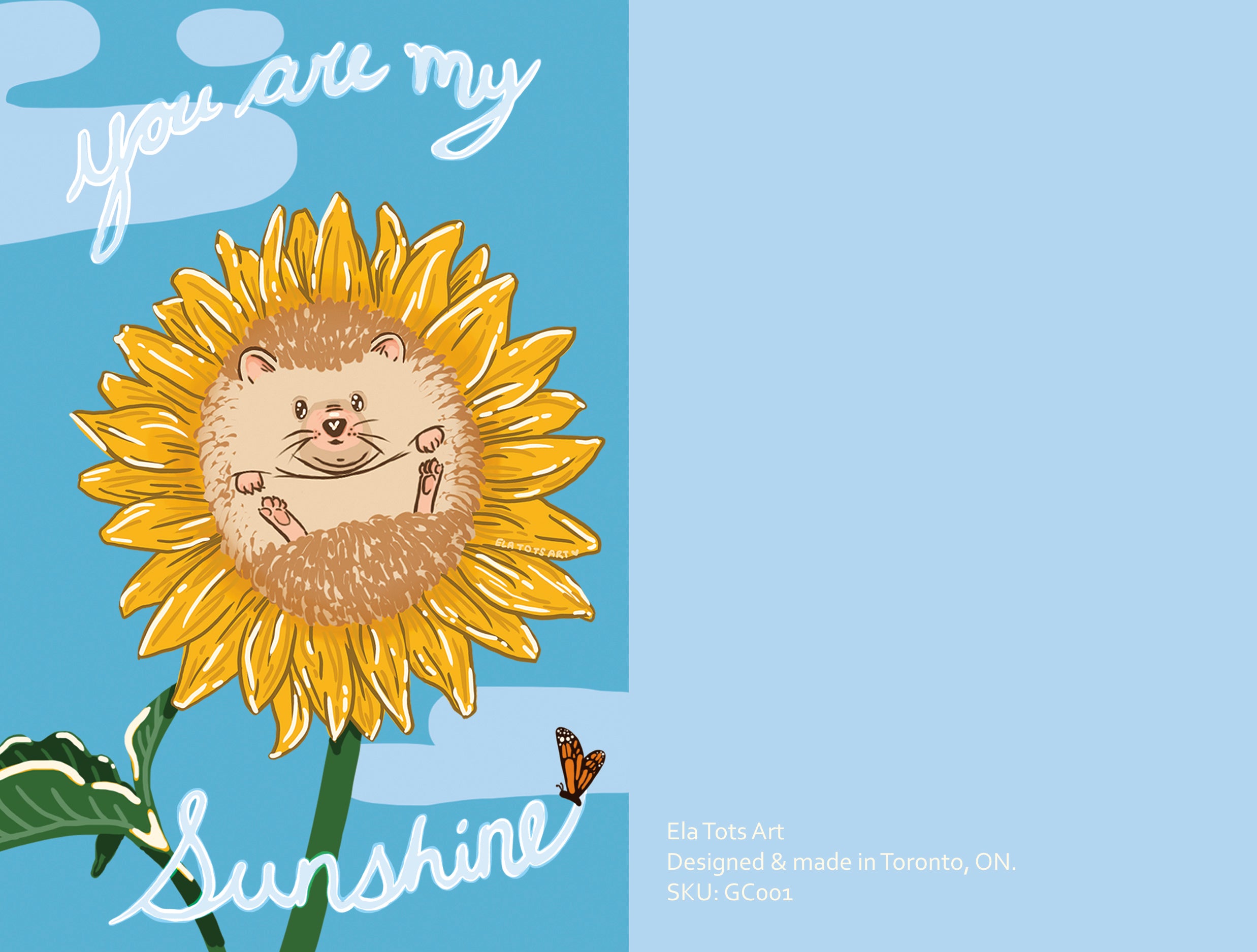 Sunshine Hedgehog Card