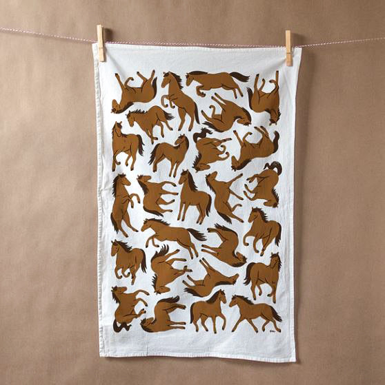 Claire Manning - Tea Towel "Floating Horses"