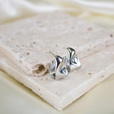 Capri Hammered Wave Earrings