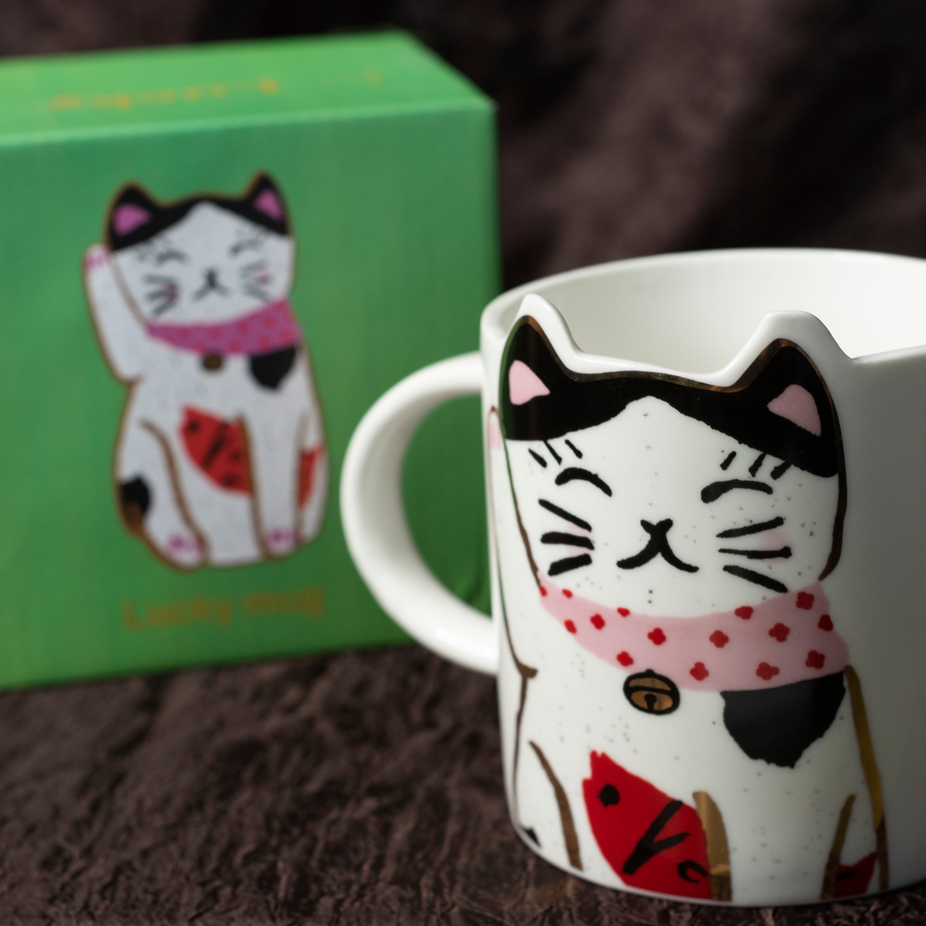 'Feeling Lucky' Ceramic Mugs - Red