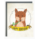 Birthday Fox Card