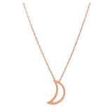 Moon Necklace Rose Gold