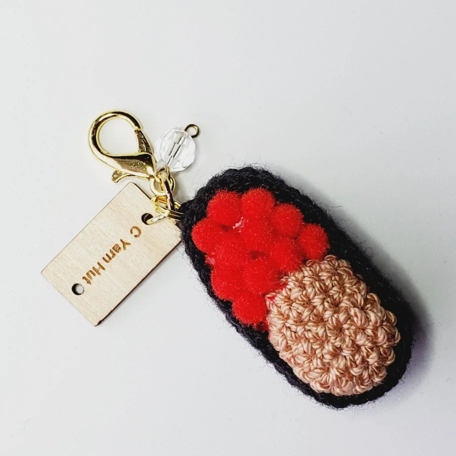 Sushi Uni & Tobiko Crotchet Keychain