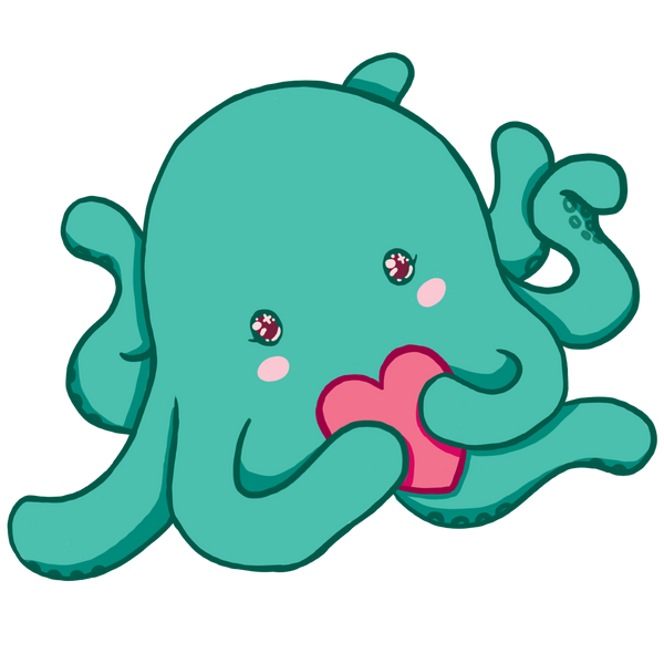 Octopi my Heart Sticker