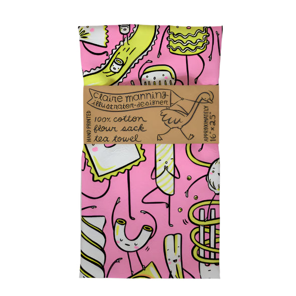 Pasta Shapes Tea Towel