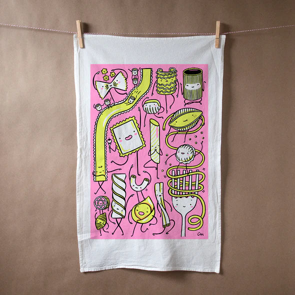 Pasta Shapes Tea Towel