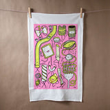 Pasta Shapes Tea Towel
