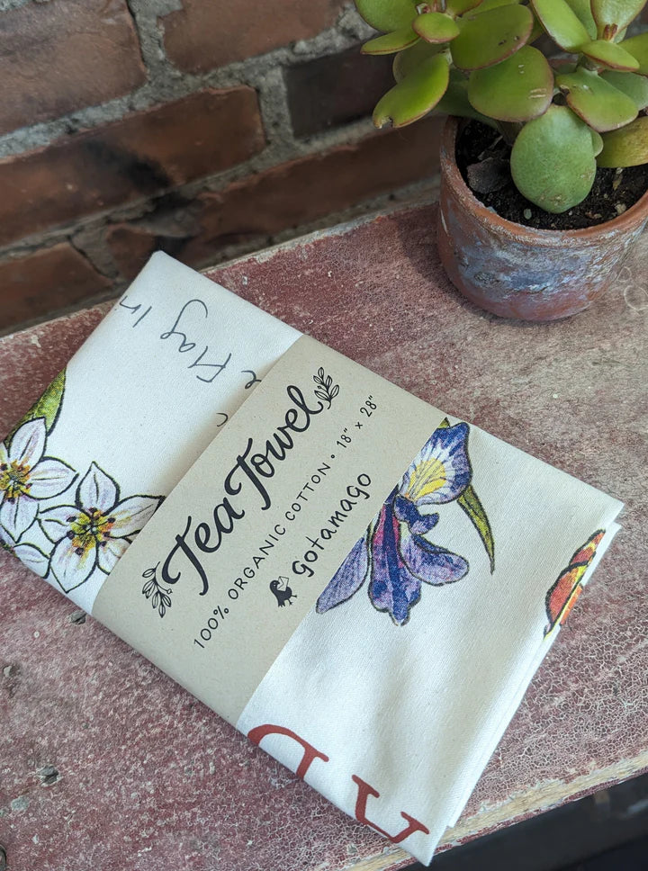 Canadian Wildflower Tea Towel