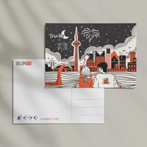 TO Night Fireworks Postcard