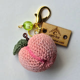 Peach Crotchet Keychain