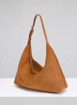 Sloan XL Shoulder Bag - Suede Tan